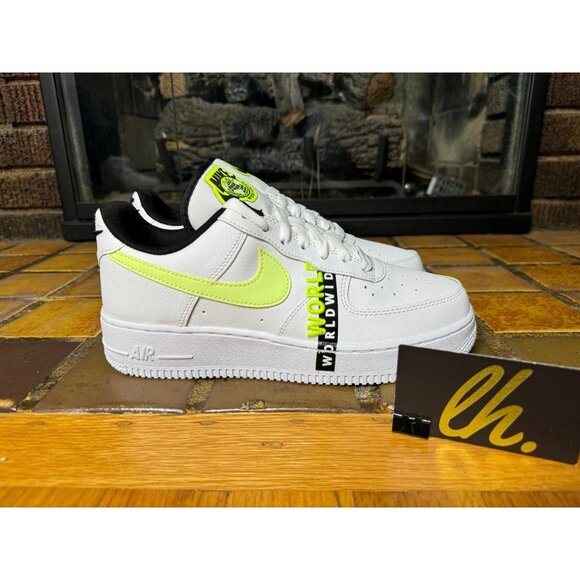 Shoes - Women’s 7.5 Nike Air Force 1 ‘07 LV8 Worldwide Pack Volt Low Sneakers CK6924-101